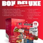 Caja navideña Deluxe con 19 productos Bonafide, chocolates, pan dulce, budines, snacks y dulces para regalos corporativos premium.