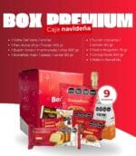 Caja Bonafide Premium con productos Bonafide, pan dulce, budín, chocolates y snacks para regalos corporativos de fin de año.